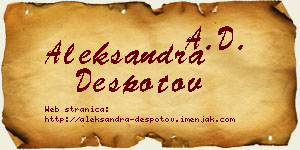 Aleksandra Despotov vizit kartica